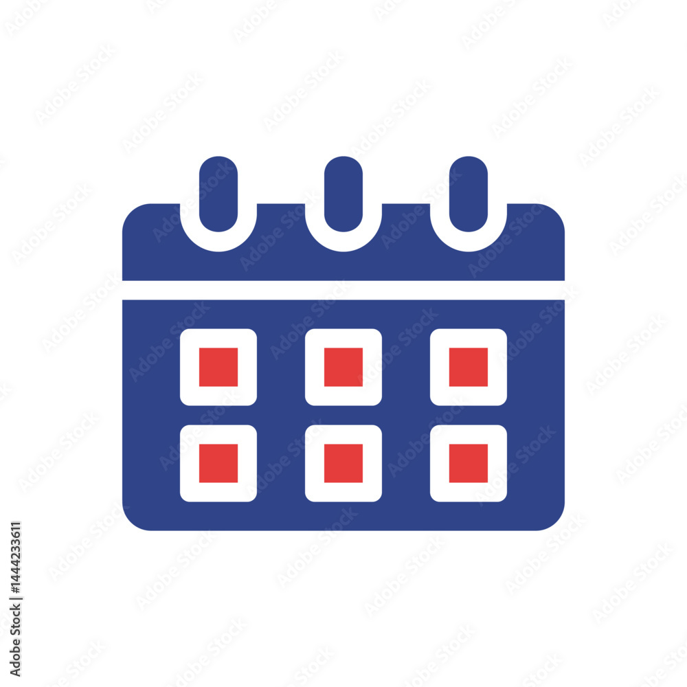 Aufkleber digital representation displaying an organized planning schedule for events