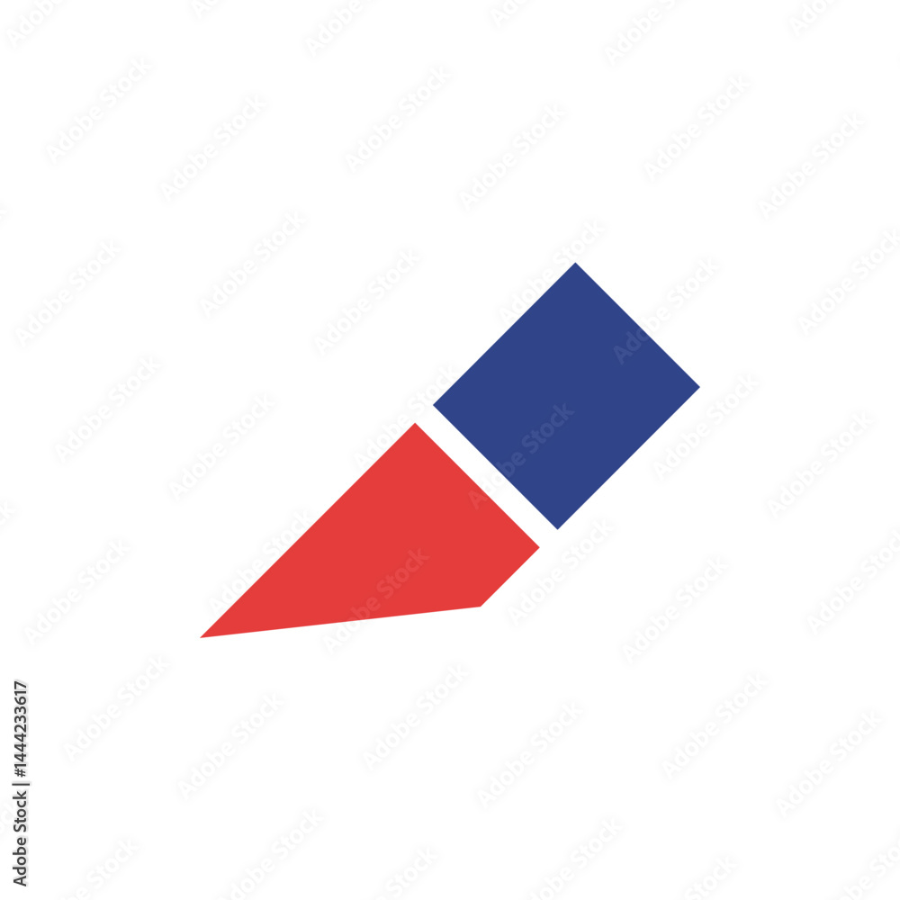 Poster abstract symbolic representation featuring geometric forms, a blend of simplicity
