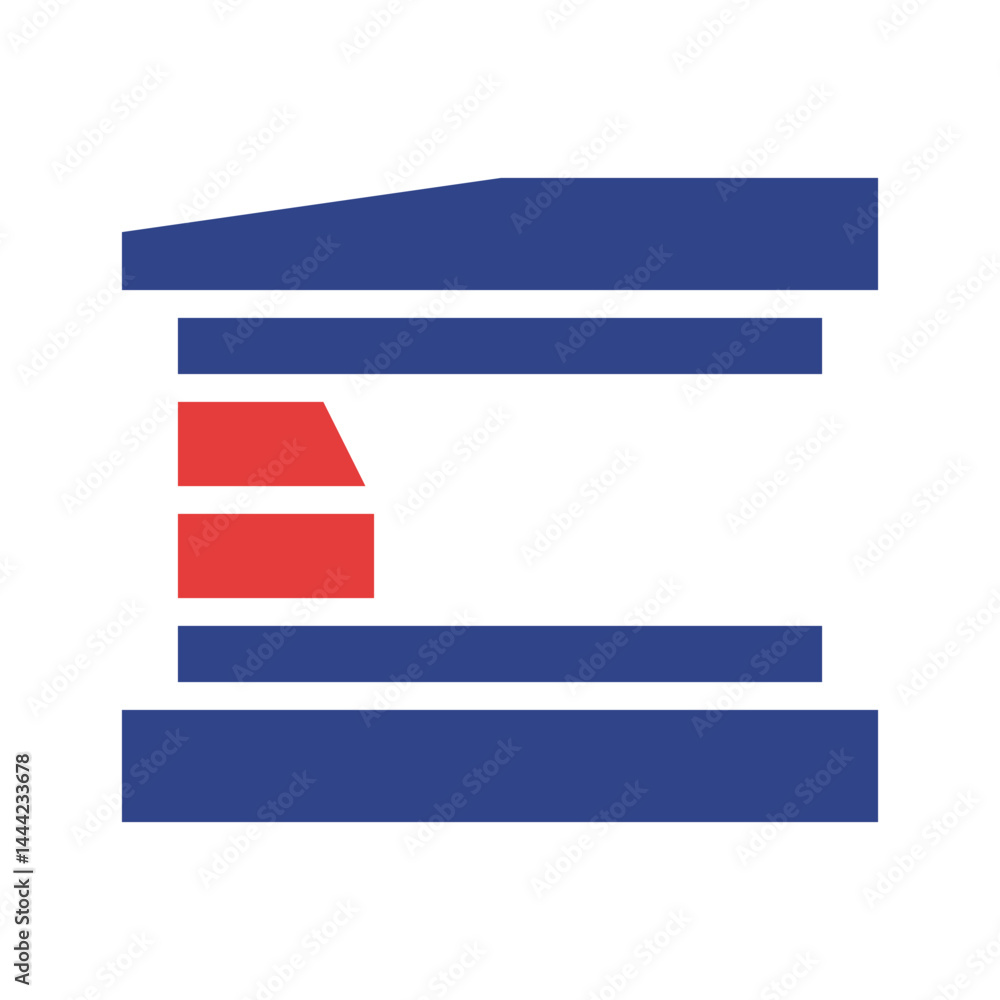 Aufkleber abstract composition featuring geometric shapes with bold color contrast scheme