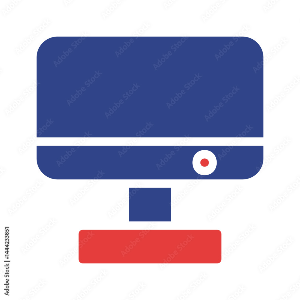 Poster digital display icon portraying modern technology and graphic design simplicity