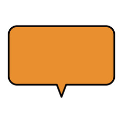 角丸吹き出し　オレンジ