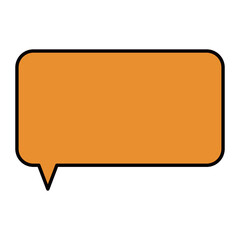 角丸吹き出し　オレンジ