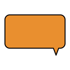 角丸吹き出し　オレンジ