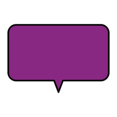 角丸吹き出し　紫