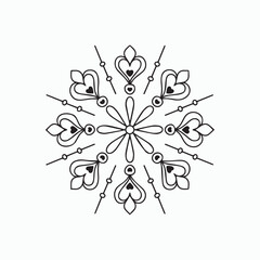 Floral Mandala Art for Mindful Coloring
