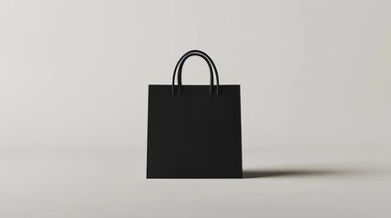 Blank black shopping bag mockup