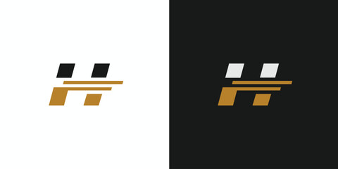 modern and professional H fast logo design