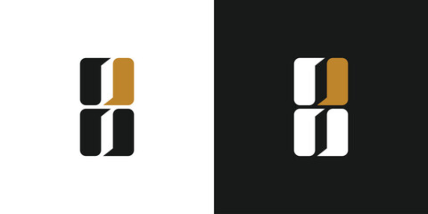 Trendy and unique Number 8 logo design © Rusly