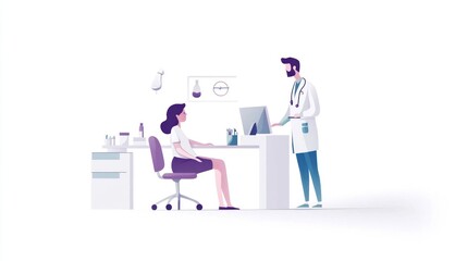 Doctor consultation. Patient and physician in a clinic