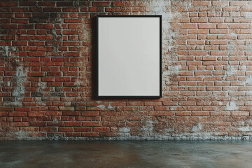 picture frame on brick wall