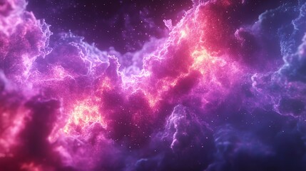 Fototapeta premium Stunning Nebula Space Clouds in Pink and Purple