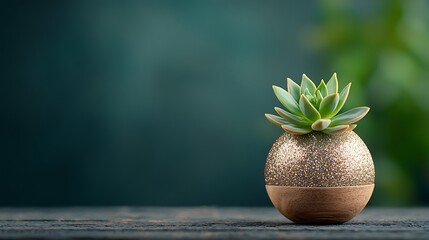 Succulent in a decorative pot