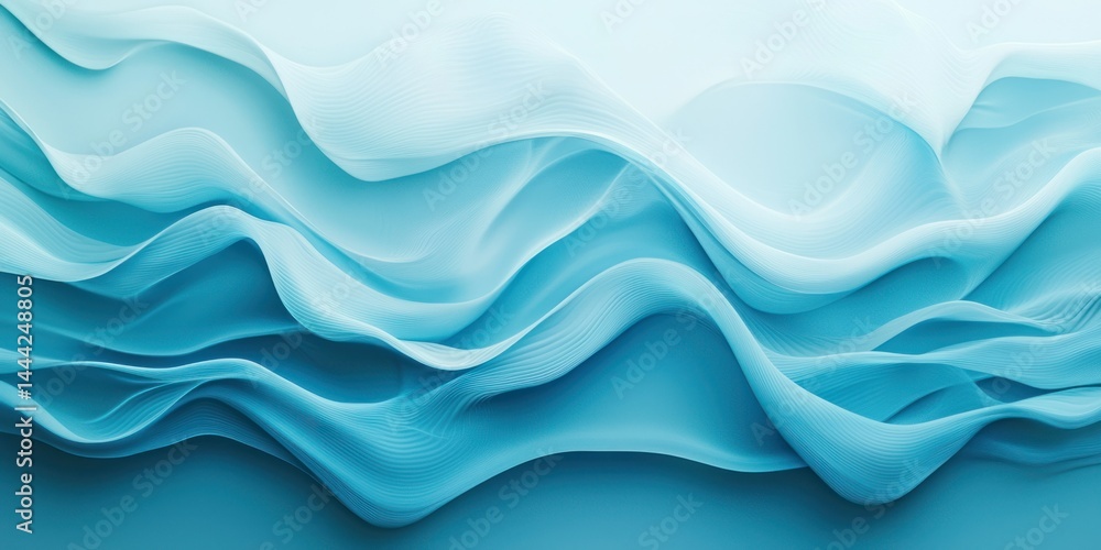 Wall mural light blue gradient background with space for text or logos.