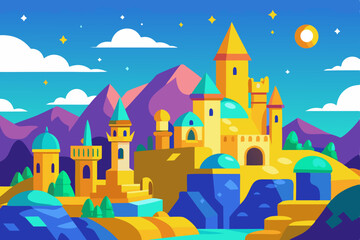 vector illustration of a castle