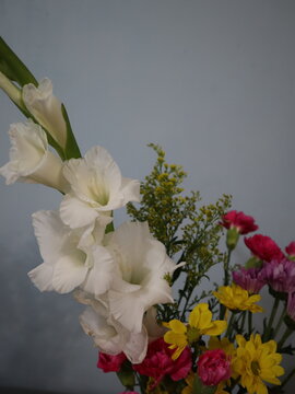 Colorful Flower Arrangement in a Vase