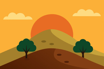 landscape with trees