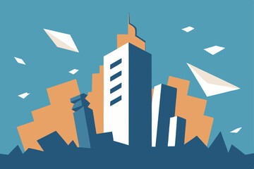 city skyline vector illustration