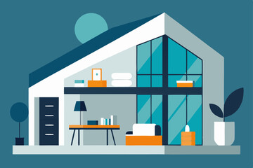 vector illustration of an office building