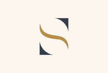 Letter S logo. Curve Wave with up and down Arrow Logotype for Brand, Company, business, Corporate, Identity related with initial s.