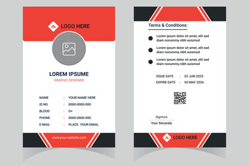 Customizable Corporate Employee ID Card Template with Professional Layout, Featuring Photo Section, QR Code, and Contact Info Fields – Designed for Seamless Office and Business Use. Thank You .