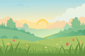 early morning light in the meadow