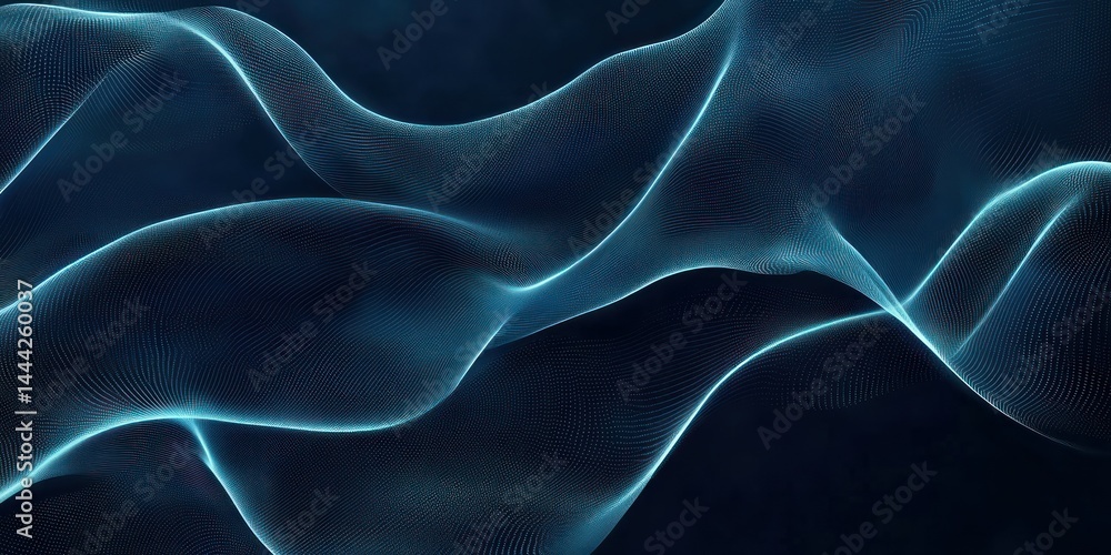 Wall mural modern abstract background featuring a gradient from dark blue to petrol with a textured noise overl
