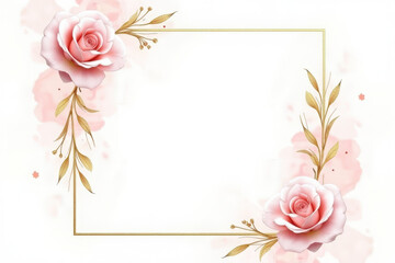 A sophisticated and minimalistic composition a perfect square frame constructed from golden rose flowers