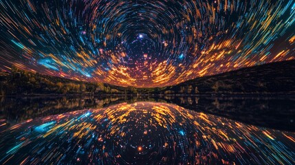 Beautiful starry night sky filled with glowing stars creating a magical and ethereal atmosphere