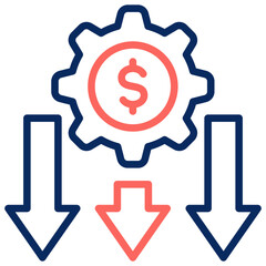 Obraz premium Depreciation Icon