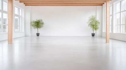 Obraz premium Empty bright modern open space