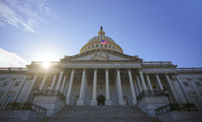 The Capitol. Independence Day in USA. Capitol is freedom and justice in America. The dome of the...