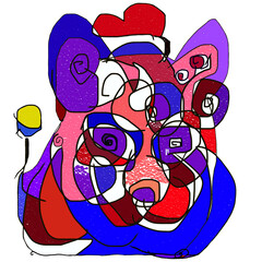 Expressionist art,line drawing