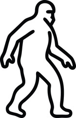 Epic Bigfoot Silhouette Vector Collection Featuring Forest, Mountain, and Mythical Cryptid Scenes in Minimalist Black Style