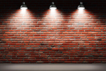 brick wall with light