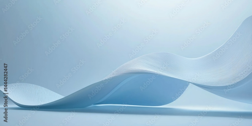 Wall mural soft light blue background with an area for adding information or advertisements.