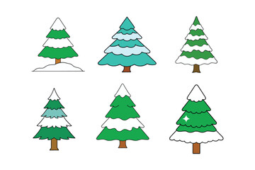 Download Festive Christmas Pine Tree Vectors – Perfect for Cards, Crafts & Decor

