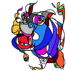 Expressionist art,line drawing