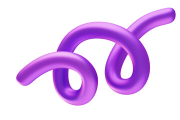 Abstract purple spiral shape 3d render illustration