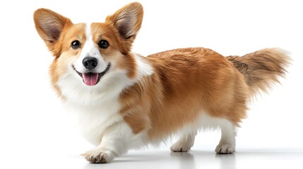 Happy red and white dog