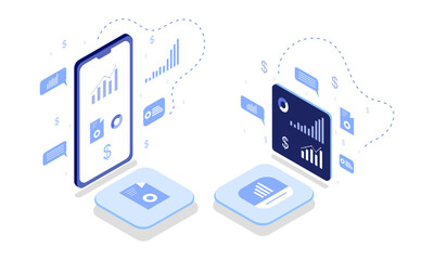 Application interface with messages and floating elements