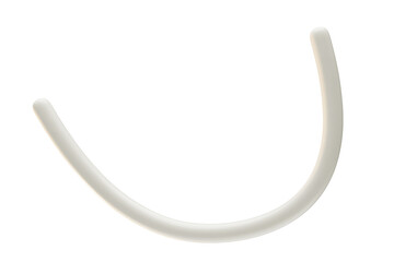 3d render illustration of White Curved Pipe Shape 