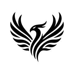 Obraz premium Tribal Phoenix Bird Tattoo Vector Emblem Design