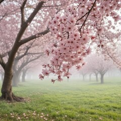 Naklejka premium pink cherry blossom, pink cherry tree, cherry blossom in spring