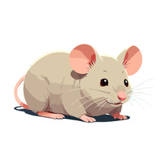 Cute mouse vector graphic and illustration