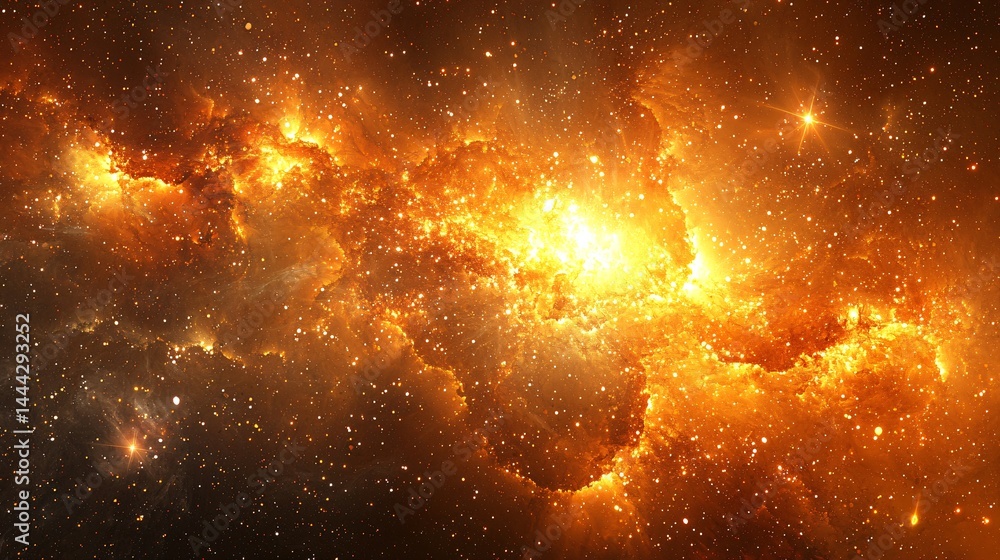 Aufkleber nebula with stars in the background capturing the essence of cosmic beauty and luminous depth in an 
