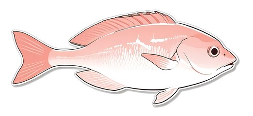 red fish isolated on white