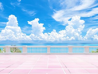 Obraz premium Tropical Balcony Ocean View