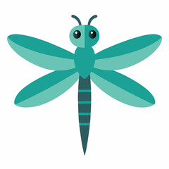 vector illustration of a cartoon dragonfly