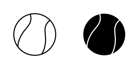 Fototapeta premium Tennis icon symbol collection on white background.