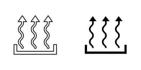 Heat icon symbol collection on white background.